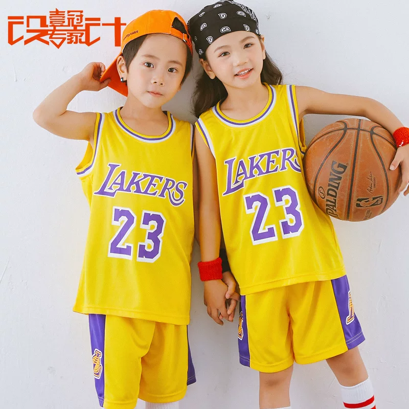 Новая детская версия Lakers города No. 23 одежда для баскетбола детская одежда Jerseys James BB производительность мяча одежда