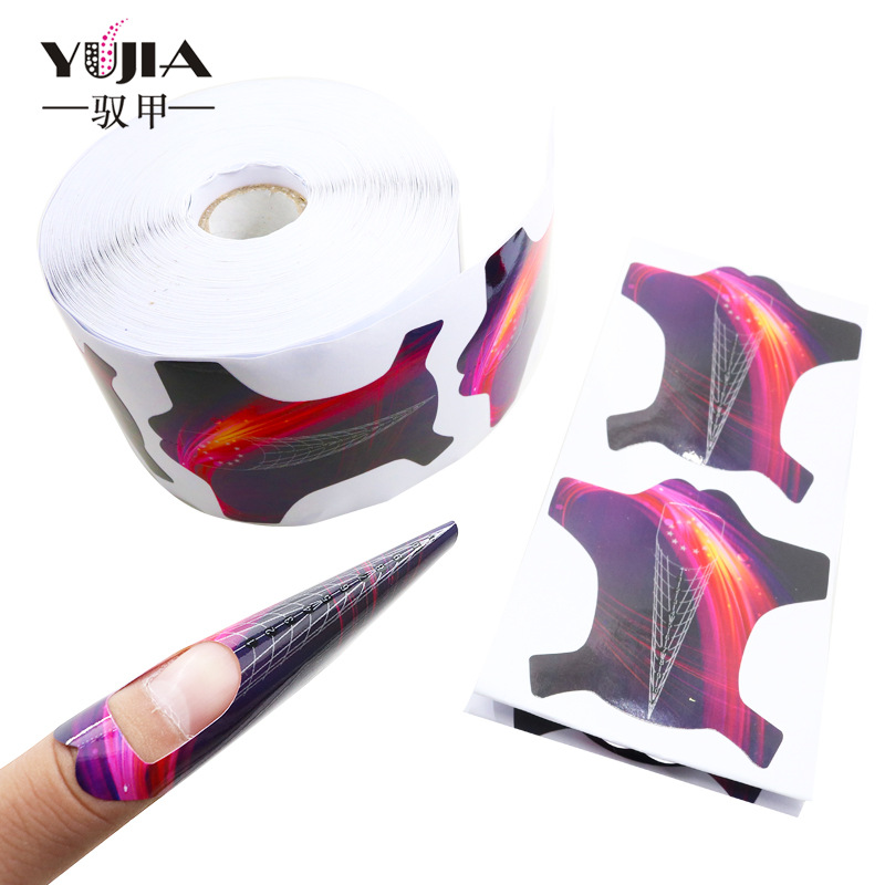 Transfronteriza de uñas Punta de alta calidad titular de papel de uñas titular de papel de cohete 100/500 piezas de punta de neón de uñas profesional