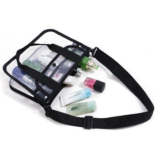 Waterproof travel toiletry bag, portable hand-held cosmetic storage bag, crossbody fitness shower beach bag