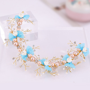 Hairpin hair clip hair accessories for women Bow headdress color bow flower wedding dress accessories hair band hair band