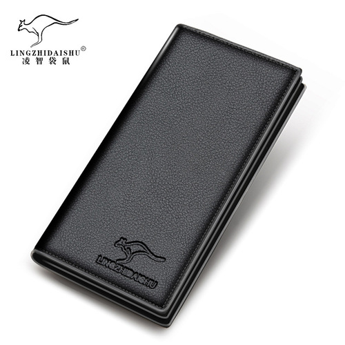 Lingzhi Kangaroo men's wallet large capacity clutch bag casual bag clutch long and short wallet wholesale