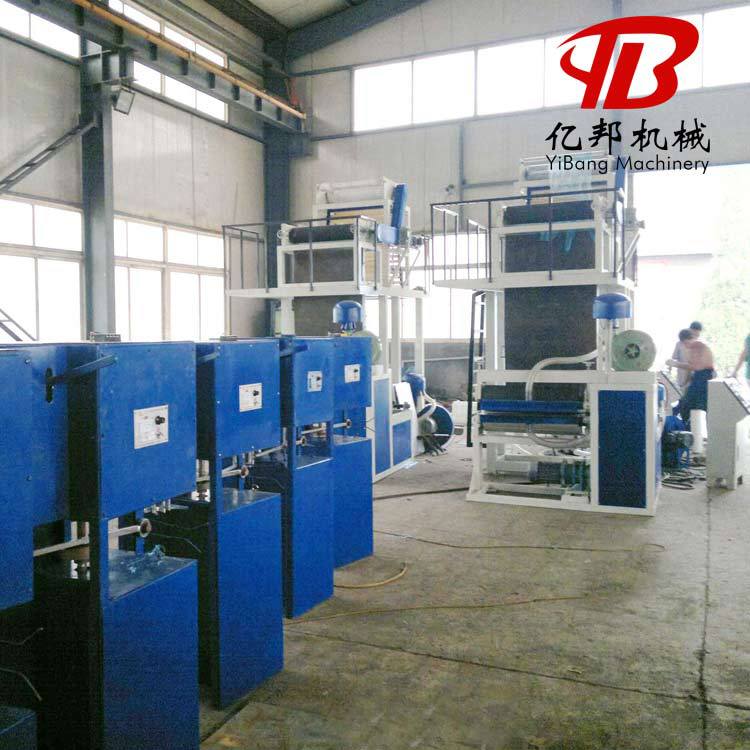 高质量立式风冷双层发泡撕裂膜拉丝机组