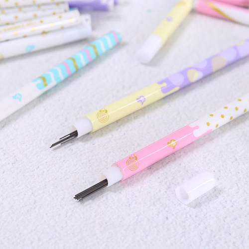 Korean stationery 0.50.7mm automatic pencil refill 2b resin lead writing continuous lead creative mechanical pencil