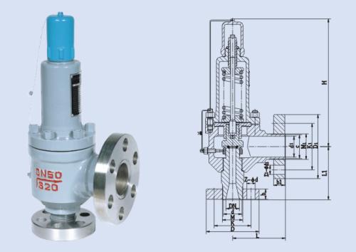 A47H-64C型带手柄弹簧微启式高压安全阀