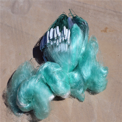 粘网 渔网 青丝加粗0.20丝7指 6米高 单层渔网 大头鱼网 鲢鱼网