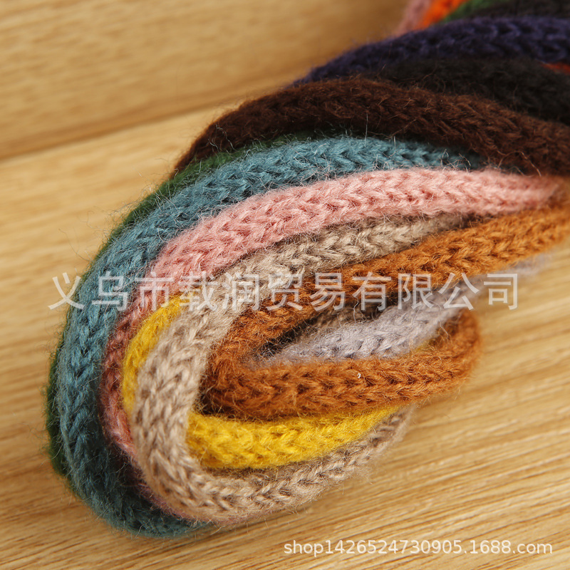 空心羊毛带 diy手工发饰服装礼帽花束谢花配件螺纹羊毛织带-阿里巴巴