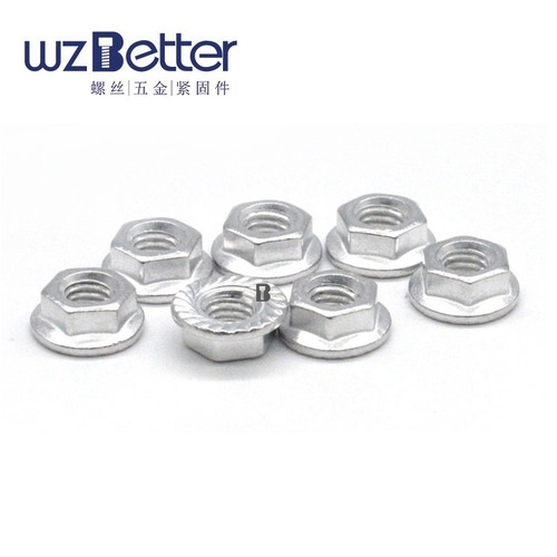 Hexagonal flange nut aluminum nut DIN6923 aluminum profile nut/aluminum flange nut M6 M8 GB6177