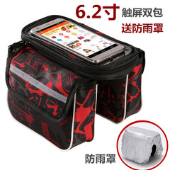 New bike bag with touch screen phone pocket, direct sale from manufacturer, mountain bike cycling gear, large capacity top tube bag