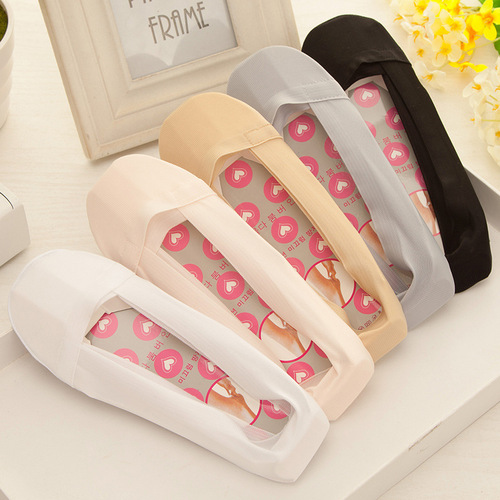 Tablet edge invisible boat socks with lace silicone sole anti-slip boat socks anti-skid boat socks one-piece drop shipping