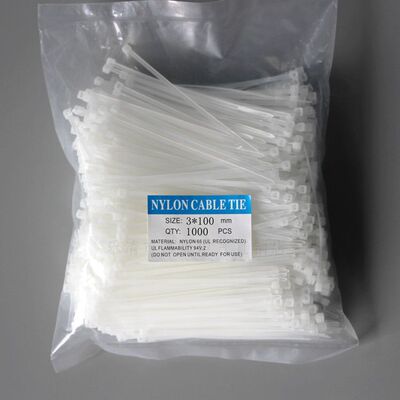 厂家直销非标3*100自锁式尼龙扎带1000条塑料捆绑扎带黑白色环保|ms