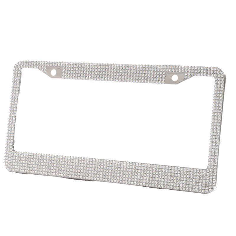 Qìchē Rhinestone US Standard License Plate Frame (License plate holder/license plate holder) - 310160mm-ab-color
