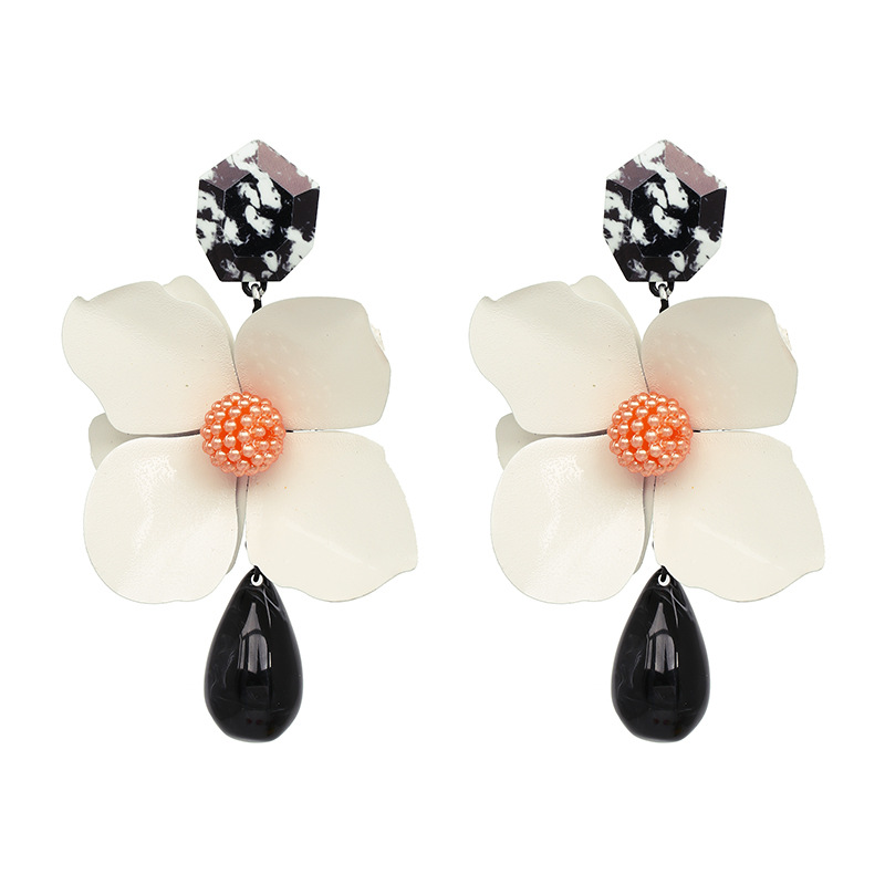 Alloy Fashion Flowers earring(green) NHJJ4845-green