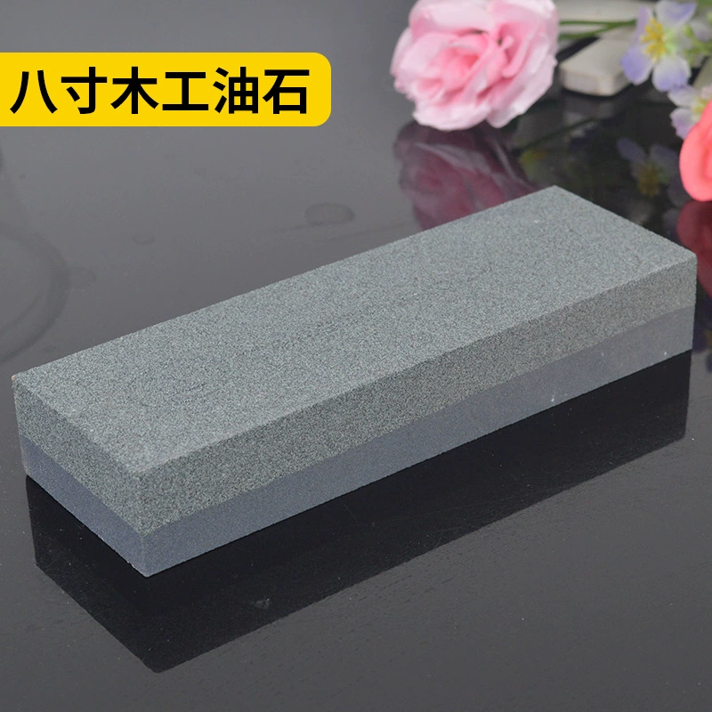 Двусторонний бытовой точильный камень Черный зеленый карбид кремния масличный камень 8 дюймов деревообрабатывающий масличный камень сельскохозяйственный заточный нож оптом точильный камень