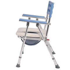 Aluminum alloy elderly patient toilet chair household foldable toilet seat portable toilet for seniors disabled bathing chair
