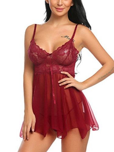 Women Role play underwear sleepwear sexy underwear split nightdress