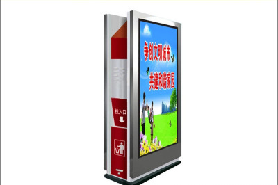 智能广告垃圾箱厂家定制不锈钢广告垃圾箱分类垃圾桶可回收垃圾桶|ru