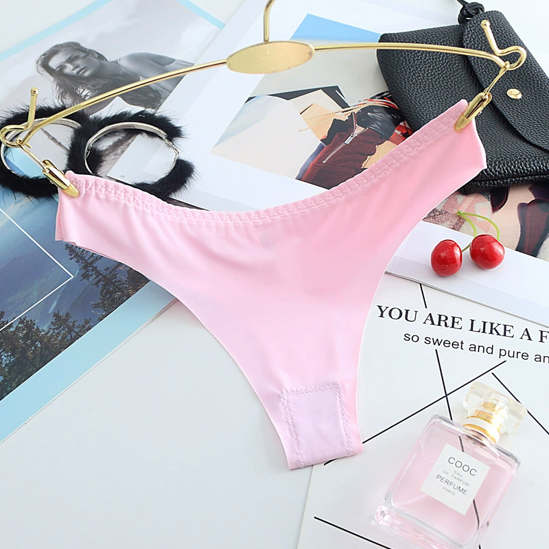 Увеличение кодов из бесшовного шелка льда без следа мисс Т/танг panties, трусики, дамское хлопковое - thong трусики, женские 1340