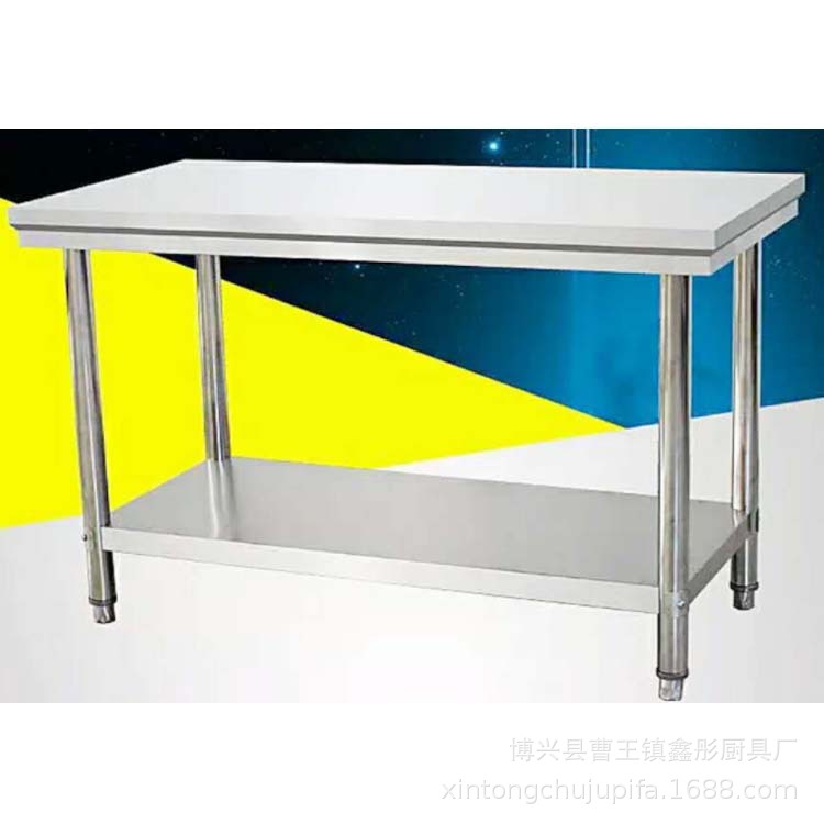 工作台实验台厨房桌抽屉菜板304不锈钢工作台201的厨房不锈钢桌子|ms