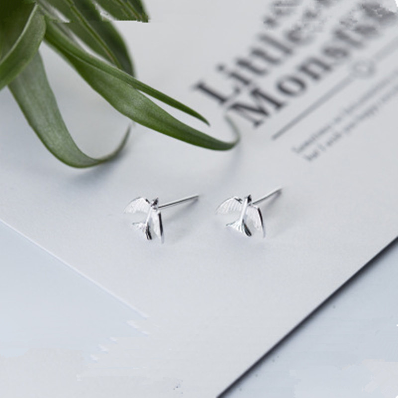 Little Swallow Bird Earrings Green Plating Gold Silver Rose Tricolor Peace Pigeon Stud Pendientes display picture 18