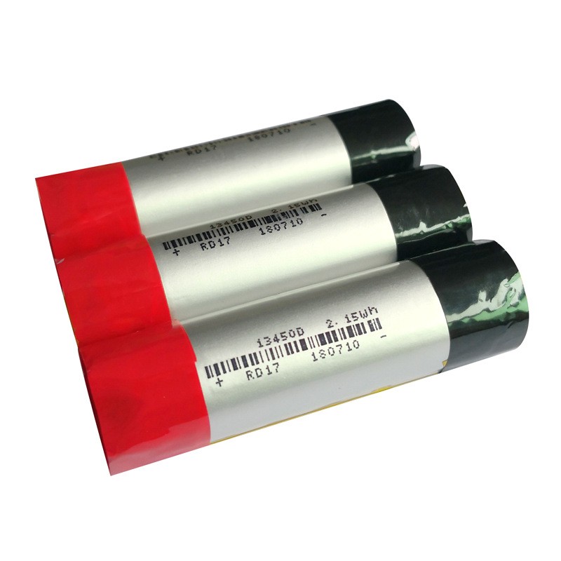 复来能源圆柱软包锂电池13450 580mAh 3.7V 6A放电 10C放电高倍率