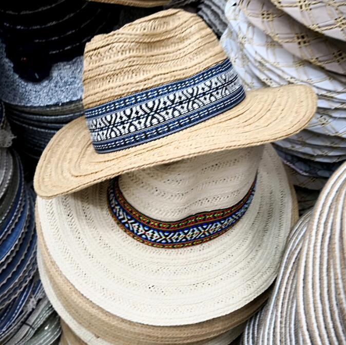 Korean Style Ethnic Style Outdoor Straw Hat Men's and Women's Spring Beach Sun Hat Seaside British Sunshade Sunscreen Hat