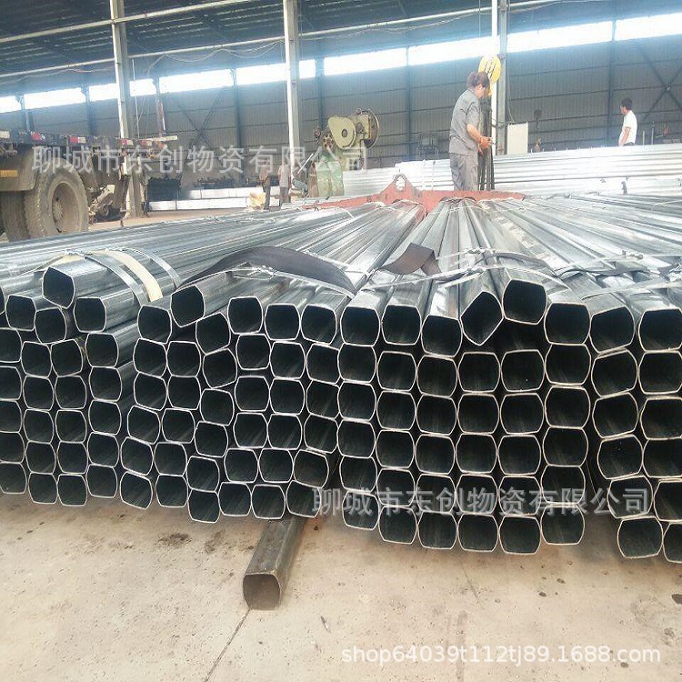 供应现货热镀锌椭圆管 镀锌异型钢 国标镀锌现货可定尺切割