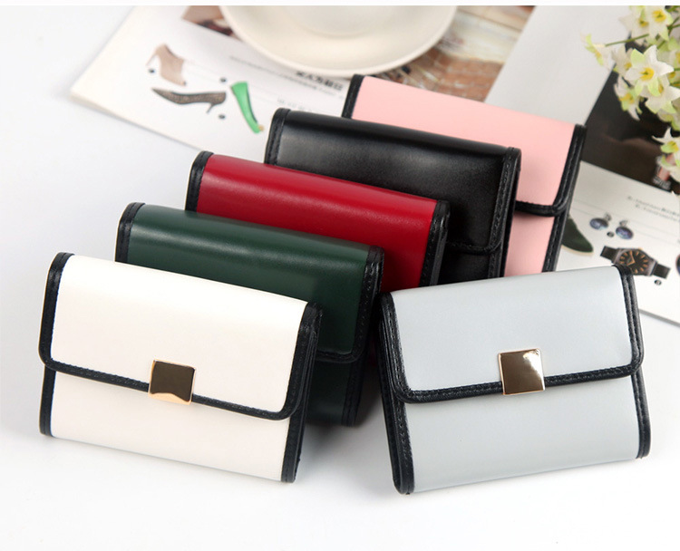 new ladies wallet short organ bag fashion multicard buckle coin purse small card bag wholesalepicture20