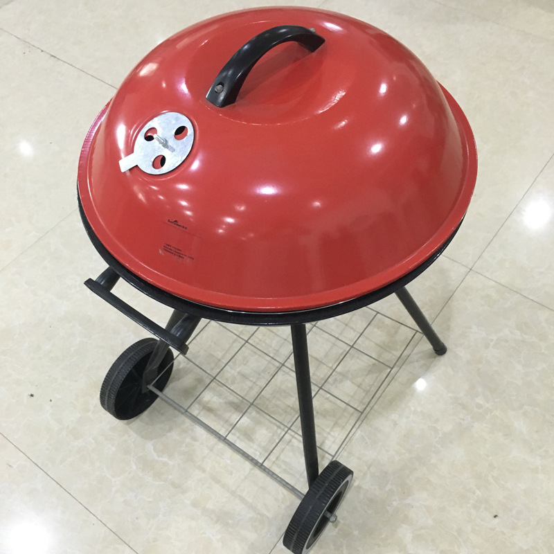 17 pulgadas de tres patas grande estufa de manzana caldera barbacoa móvil americana barbacoa parrilla redonda