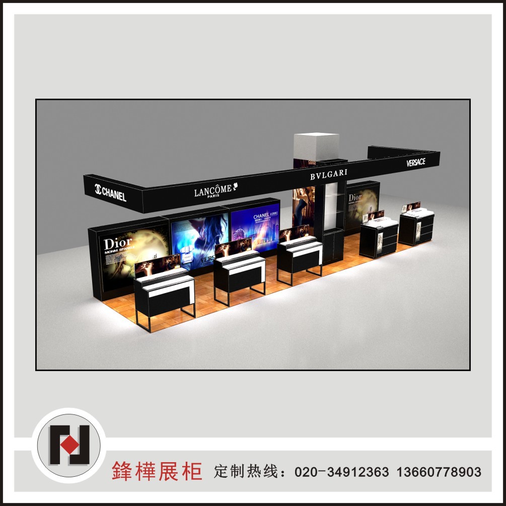 专业生产化妆品护肤品展示柜香熏展示柜试妆台整店设计与制作