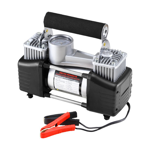 Air pump vehicle-mounted double-cylinder high-voltage 12V24V portable car truck air pump car high-power Germany