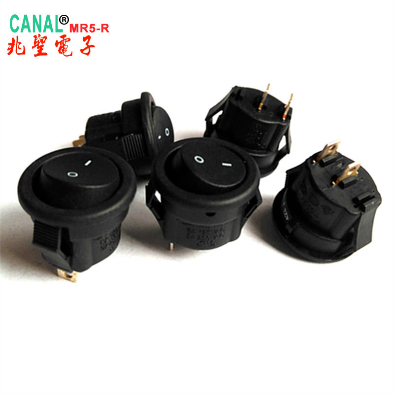 圆径开孔15mm圆形电源开关 KCD1跷板16.5二档台灯两脚小船型开关