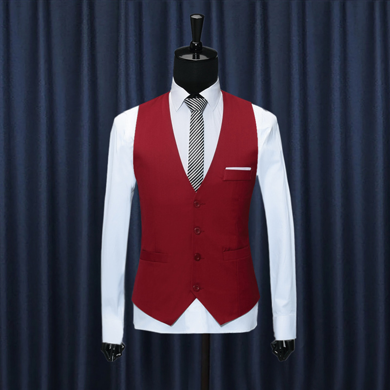 Traje británico Chaleco de los hombres traje Chaleco de los hombres slim fit negocio Delgado chaleco ropa de trabajo chaleco formal