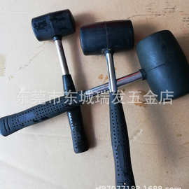 黑色橡胶锤子瓷砖地板装修安装锤工具橡胶皮榔头白色柄皮锤锤子
