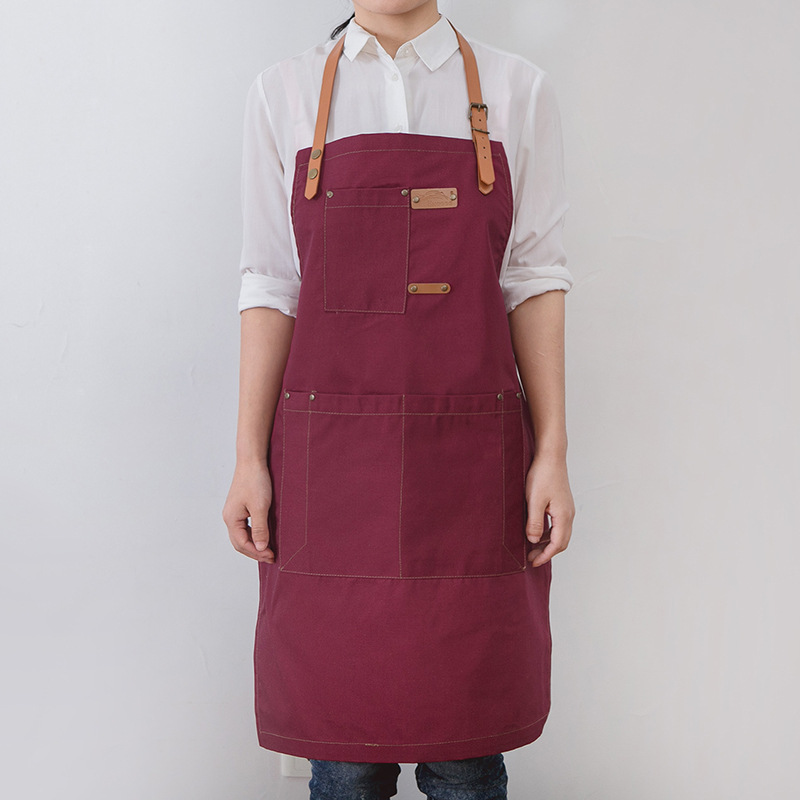 Estilo japonés estilo simple cocina limpieza café estudio panadería hornear ropa de trabajo delantal logotipo personalizable