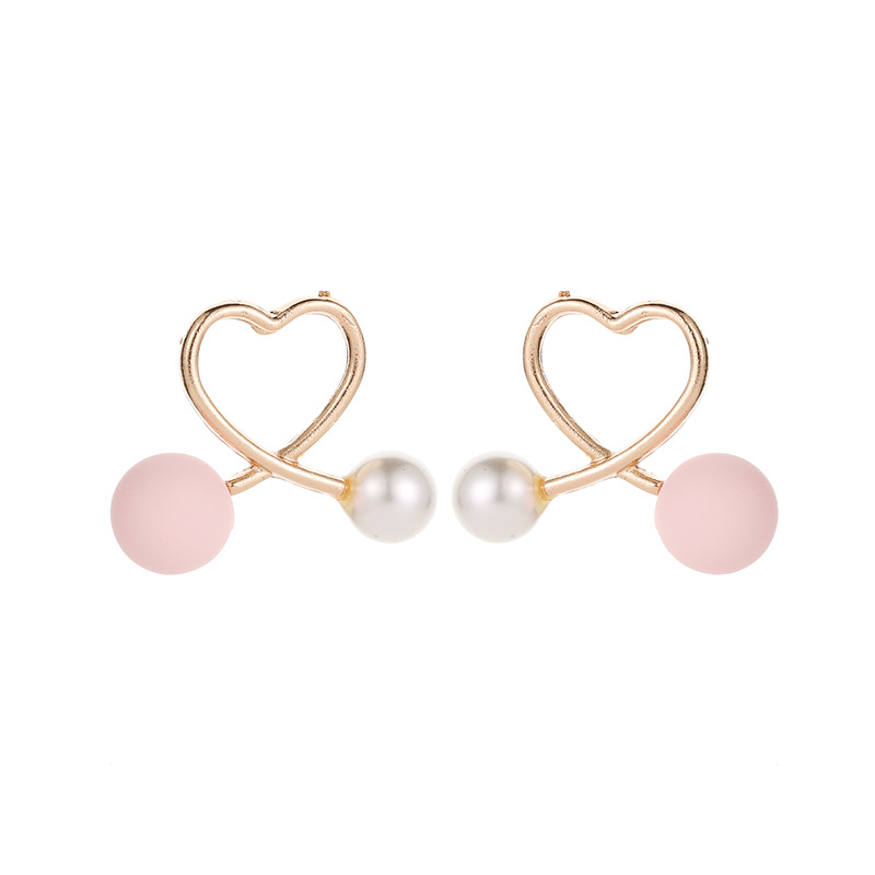 Exclusif Pour Croix-frontière Oreille Creative Anneaux Coréenne Style Frais Croix Coeur Amour Coeur Boucles D'oreilles Internet Influenceur Boucles Boucles D'oreilles Femmes display picture 7