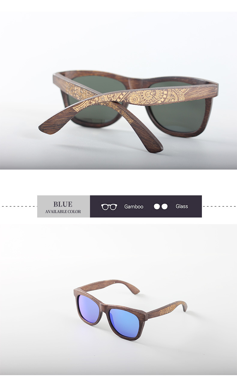 Lunettes de soleil ANGCEN en Bambou - Ref 3366562 Image 21