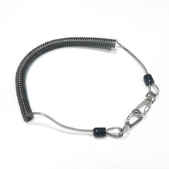 路亞鉗失手繩明黑鋼絲彈簧繩拉伸2米塑料繩亞馬遜速賣通熱賣