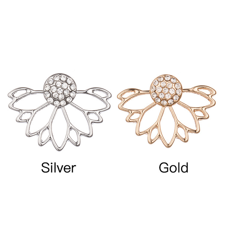 Daily Occasion Wholesale Jewelry 1 Pair Simple Style Flower Alloy Artificial Pearls Rhinestones Ear Studs