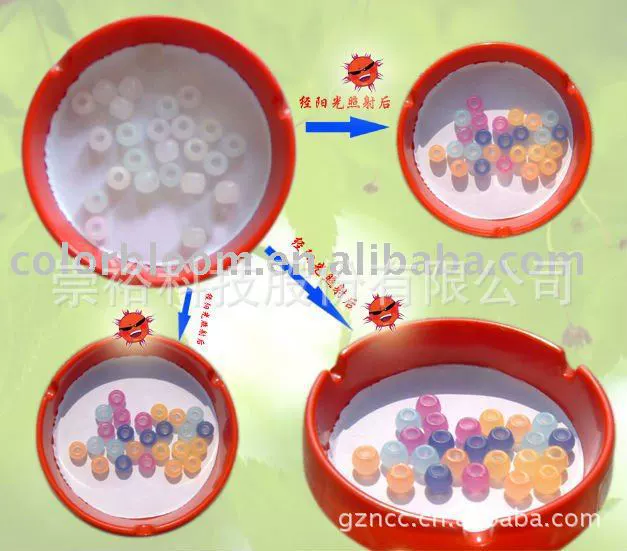 Фабричные поставки УФ изменение цвета бусины УФ солнечного света изменение цвета бусины УФ изменение цвета браслет