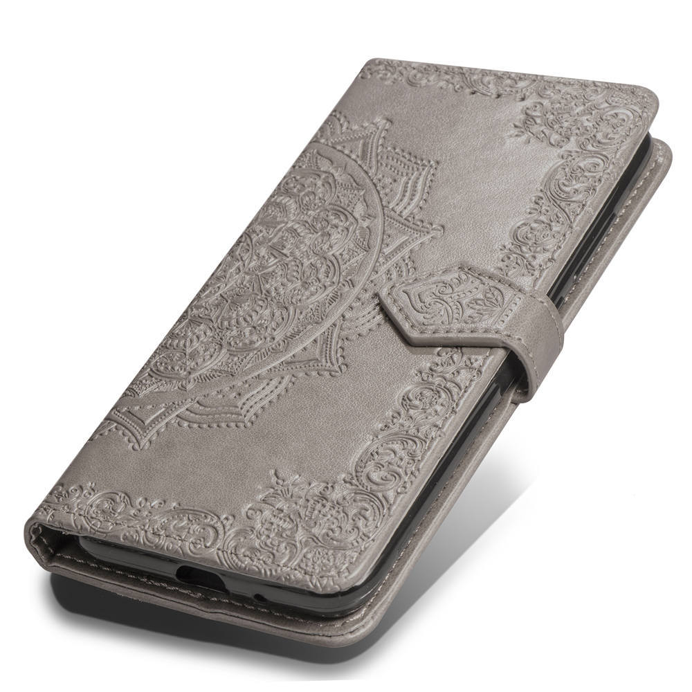 Mandala Embossed Leather Wallet Phone Case For Iphone 16_voghion.com