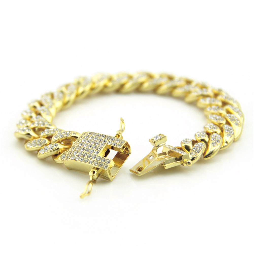 Hip Hop Bracelet Jewelry Full Of Rhinestones Bracelet Fashion Diamond Jewelry display picture 5