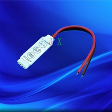 LED控制器三键迷你RGB灯带动态控制器 LED七彩灯条微型调光器12V