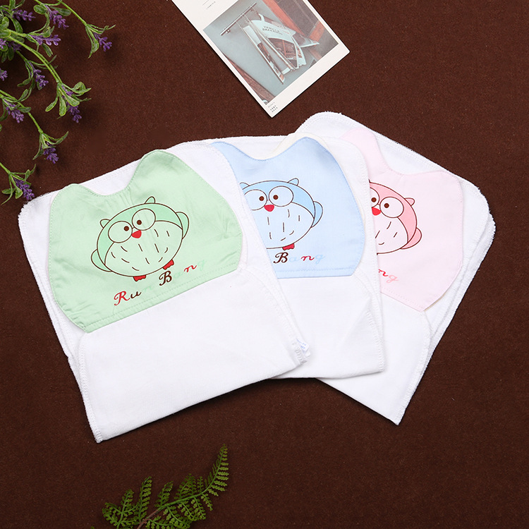 儿童吸汗巾宝宝纯棉隔汗巾幼儿园纯棉纱布垫背4层宝宝纯棉吸汗巾|ru
