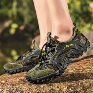 Amazon ebay AliExpress wish2018 Men's Outdoor Mountaineering Trendy Sports Shoes Non-slip Breathable Tracing Shoes