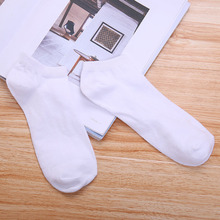 男士夏季純棉船襪 休閑運動短襪子 純色棉質船襪透氣短筒成人襪子