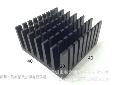 破槽铝散热器/黑色氧化铝合金散热器/电脑片铝型材散热片40*20-40