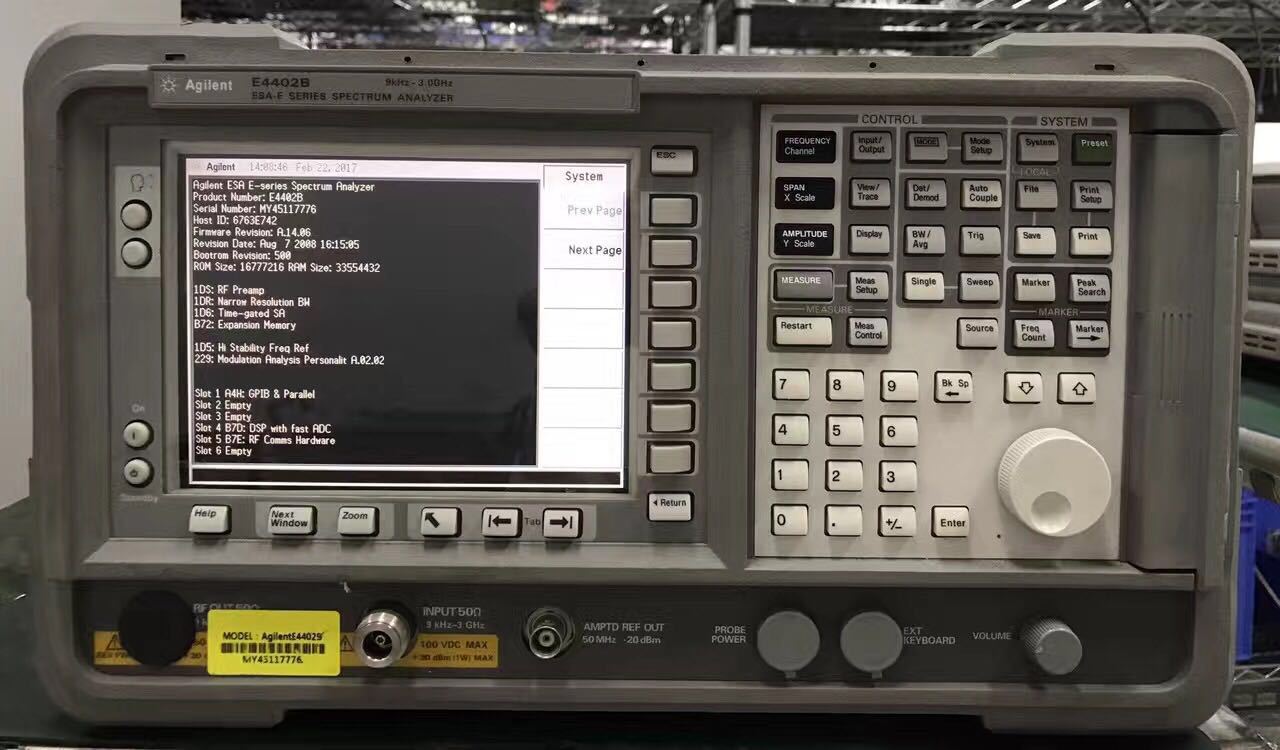 出售 agilent E4402B频谱分析仪，9KHZ-2.9G带跟踪源，