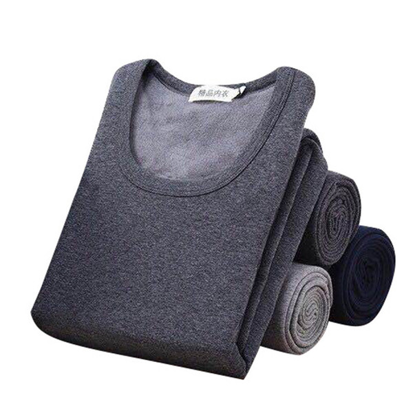 Winter demi-season solid color keep warm thermal underwear with a…