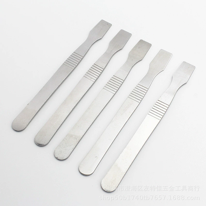 Скребок с тонким ртом из нержавеющей стали Оловянная паста Скребок для перемешивания Оловянный нож Лопата Нож Инструмент для открывания корпуса Мобильный телефон Лом Разборный стержень