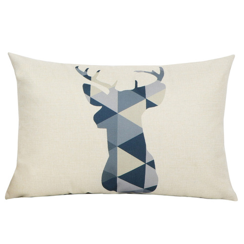 Long lumbar pillow, cushion, bedside sofa, office lumbar cushion, linen cushion, elk Nordic style